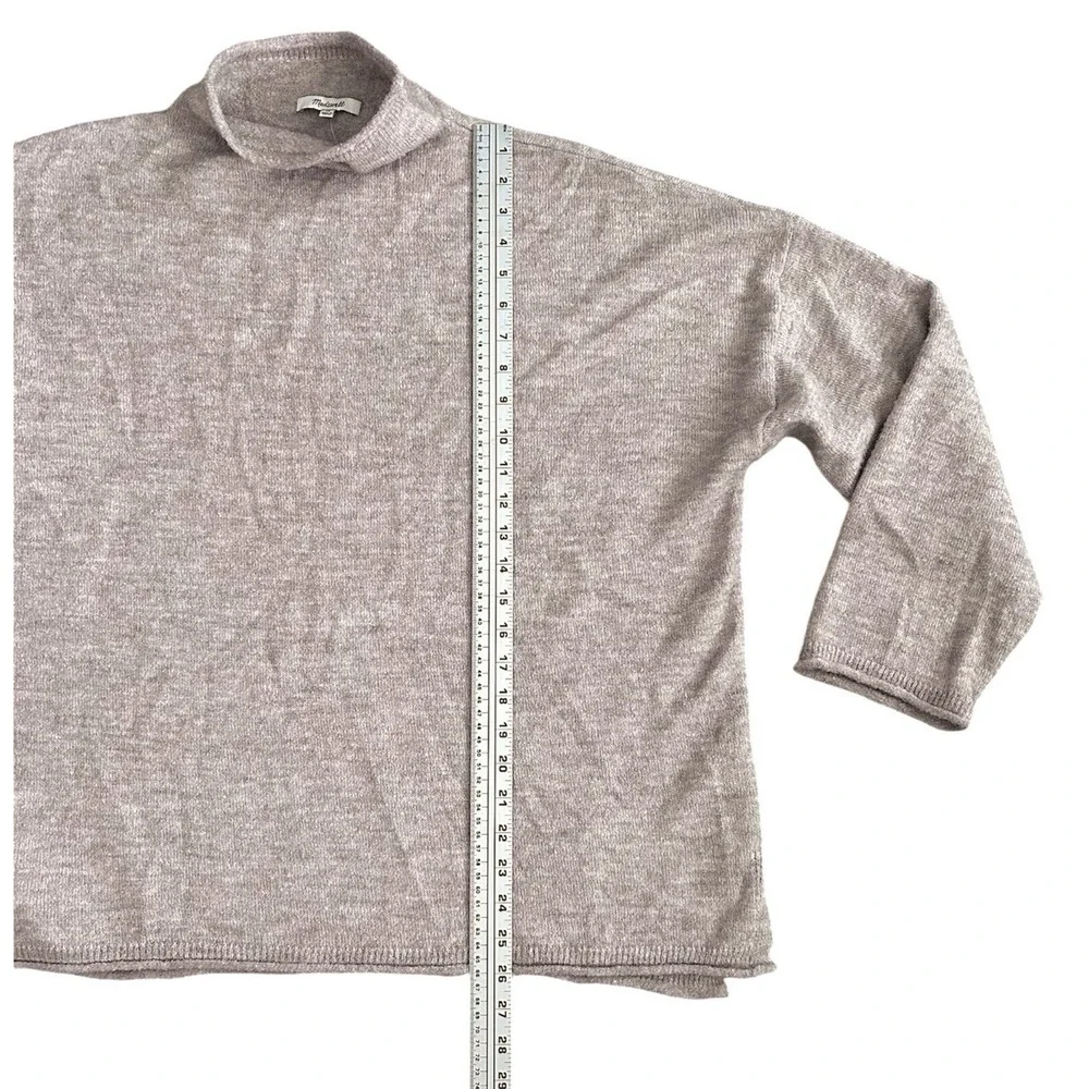 Madewell Women's Boucle Mock Neck Tunic Sweater Merino Wool Blend Size 2X NEW - Picture 5 of 14